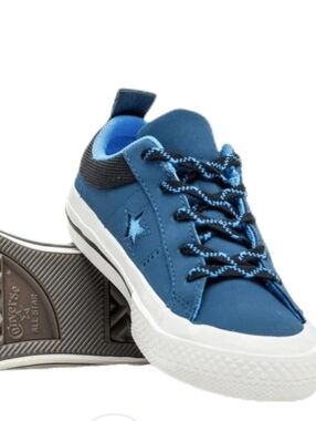 Converse Little Kids One Star Blue & Black Casual Shoes